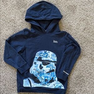 Kith x Star Wars Kids Hoodie in Dark Blue with Stormtrooper Graphic